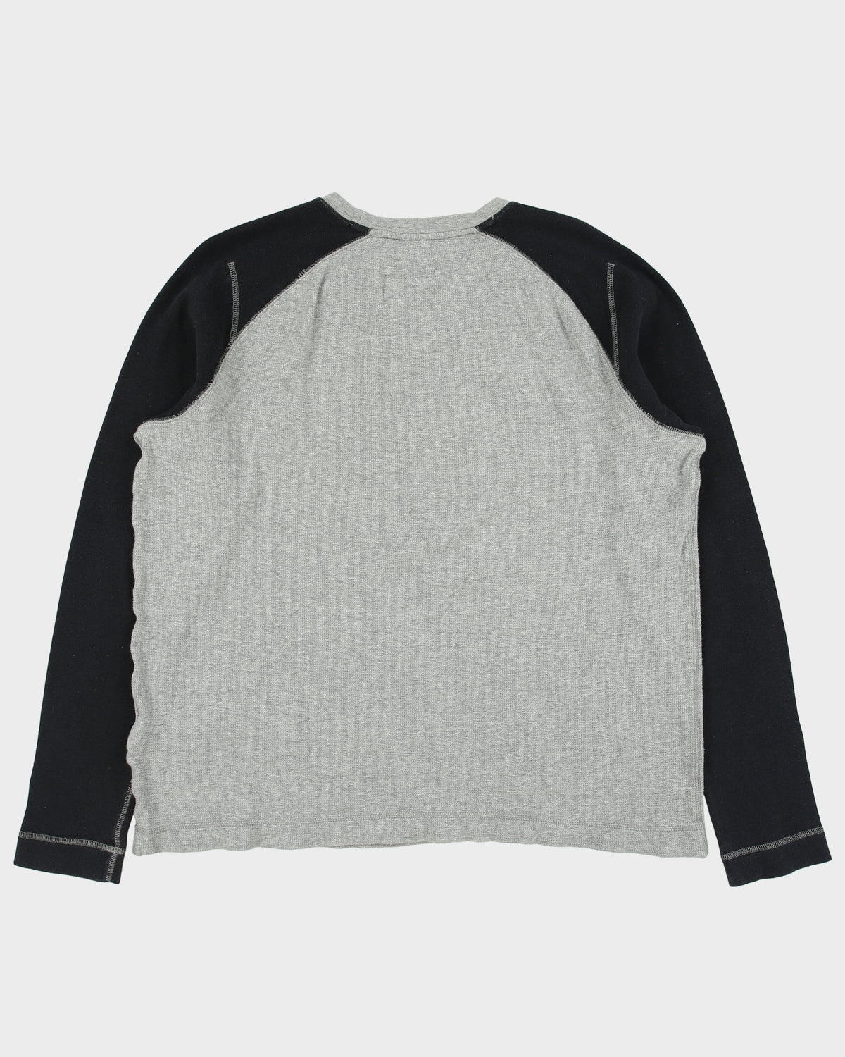 Vintage Y2K 00s Nike Ath Dept. Heavyweight Boxy Crewneck Long Sleeve Waffle T-Shirt - L