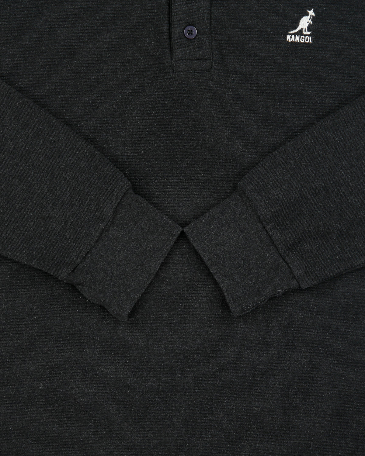 Vintage Y2K 00s Kangol Heavyweight Crewneck Long Sleeve Henley Waffle T-Shirt - XL