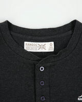 Vintage Y2K 00s Kangol Heavyweight Crewneck Long Sleeve Henley Waffle T-Shirt - XL