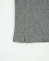 Vintage Y2K 00s Burberry Grey Marl Knight Nova Check Placket Short Sleeve Polo Shirt - L