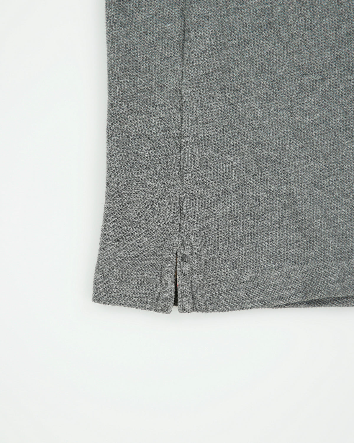 Vintage Y2K 00s Burberry Grey Marl Knight Nova Check Placket Short Sleeve Polo Shirt - L