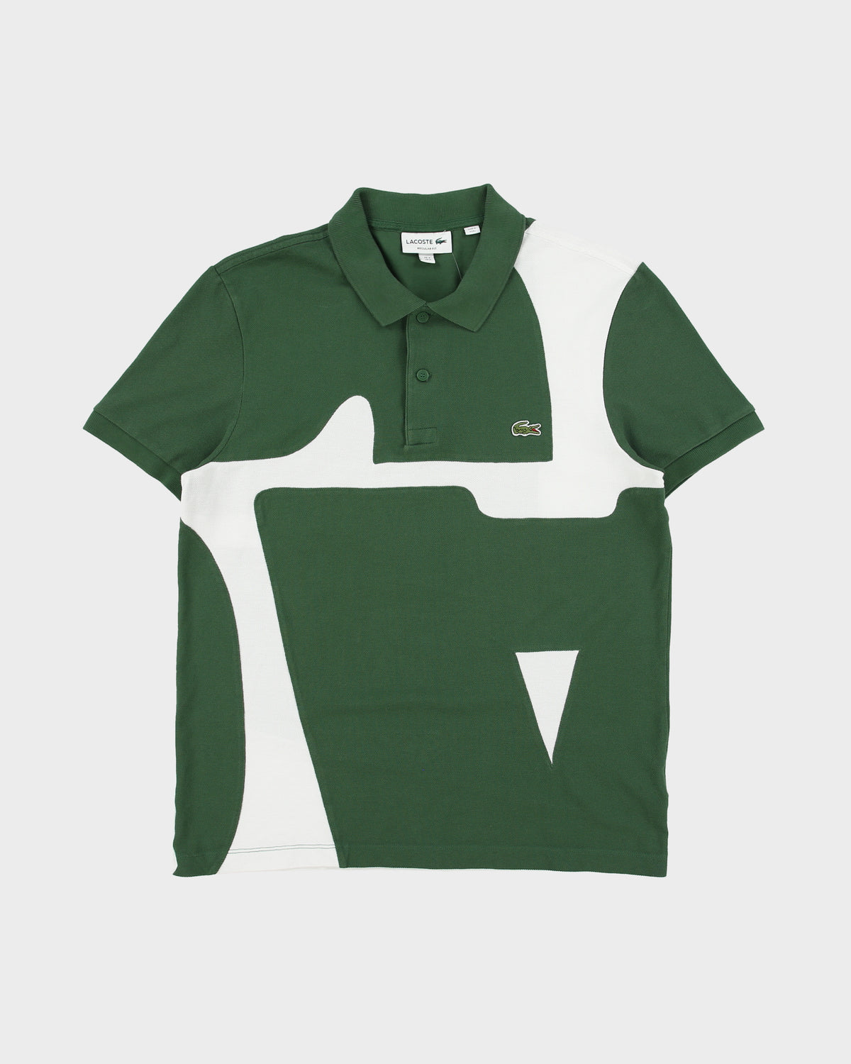 Vintage Lacoste Heritage Patch Embroidered Classic Pique Regular Fit Short Sleeve Polo Shirt - M