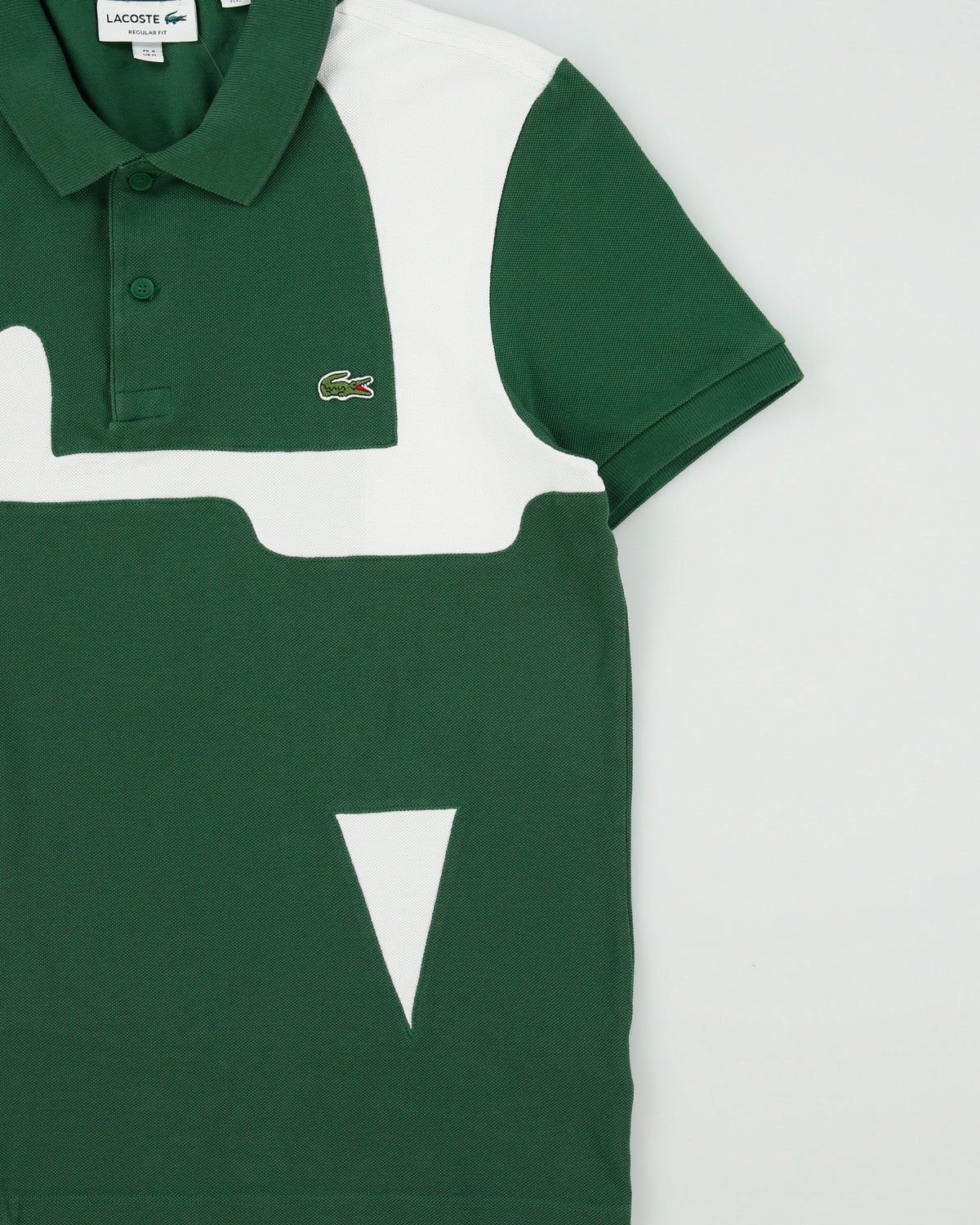Vintage Lacoste Heritage Patch Embroidered Classic Pique Regular Fit Short Sleeve Polo Shirt - M