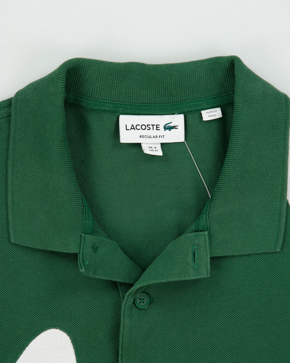Vintage Lacoste Heritage Patch Embroidered Classic Pique Regular Fit Short Sleeve Polo Shirt - M
