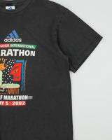 Vintage Y2K 2002 Adidas Vancouver International Marathon Heavyweight Made In America Crewneck T-Shirt - M