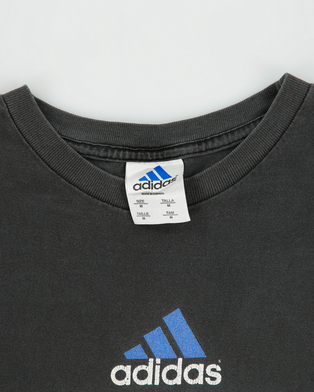 Vintage Y2K 2002 Adidas Vancouver International Marathon Heavyweight Made In America Crewneck T-Shirt - M