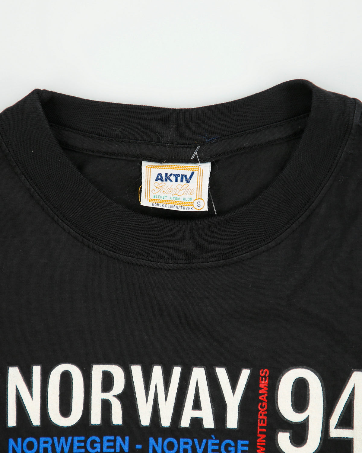 Vintage 1994 Lillehammer Norway Winter Olympics Heavyweight Single Stitch Crewneck T-Shirt - S