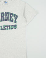 Vintage 1999 Carney Athletics Grey Marl Heavyweight Gildan Ultra Made In America Varsity Crewneck T-Shirt - M