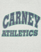 Vintage 1999 Carney Athletics Grey Marl Heavyweight Gildan Ultra Made In America Varsity Crewneck T-Shirt - M