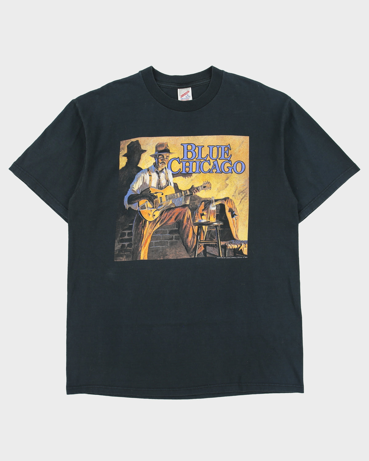 Vintage 1994 Blue Chicago (John Carroll Doyle) Heavyweight Jerzees Crewneck T-Shirt - XL