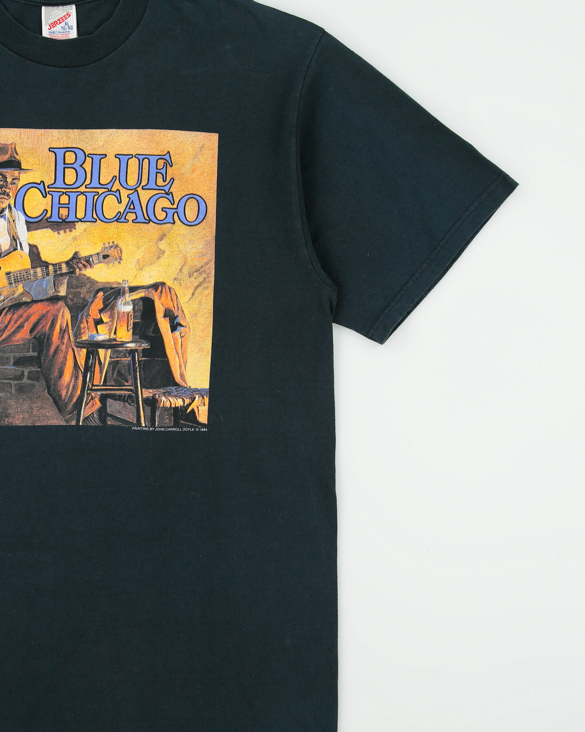 Vintage 1994 Blue Chicago (John Carroll Doyle) Heavyweight Jerzees Crewneck T-Shirt - XL