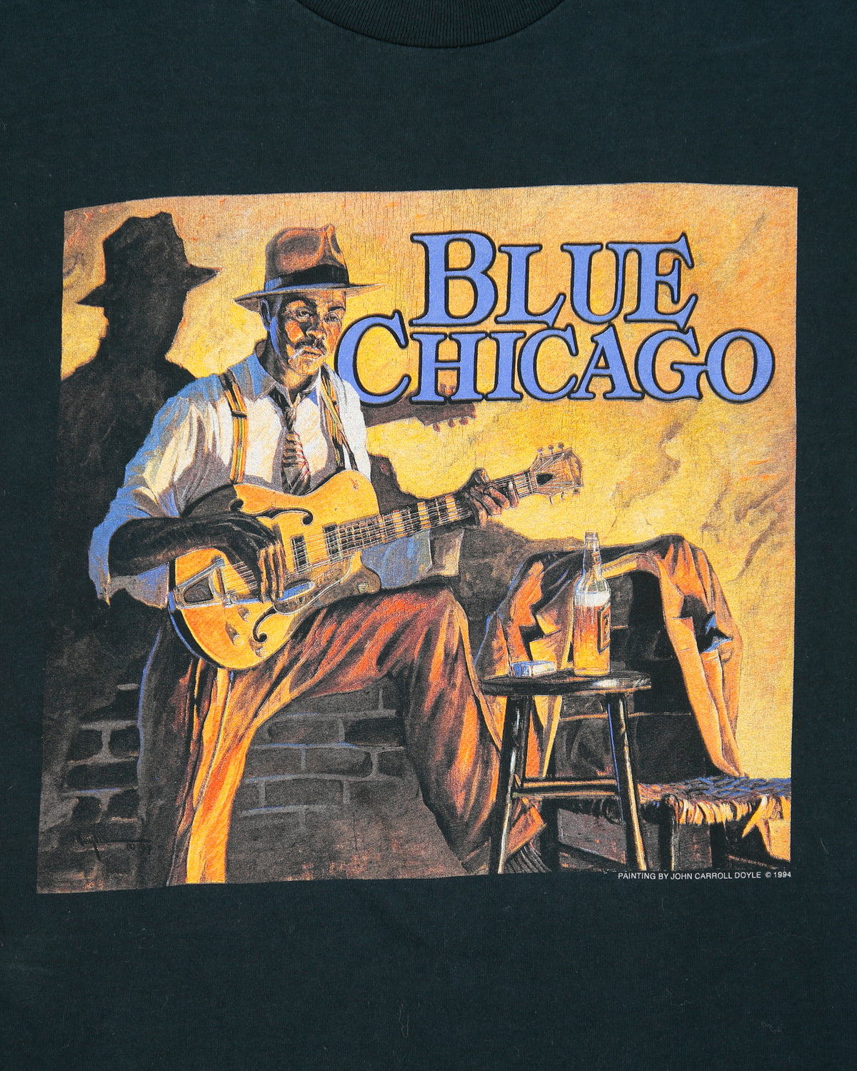 Vintage 1994 Blue Chicago (John Carroll Doyle) Heavyweight Jerzees Crewneck T-Shirt - XL