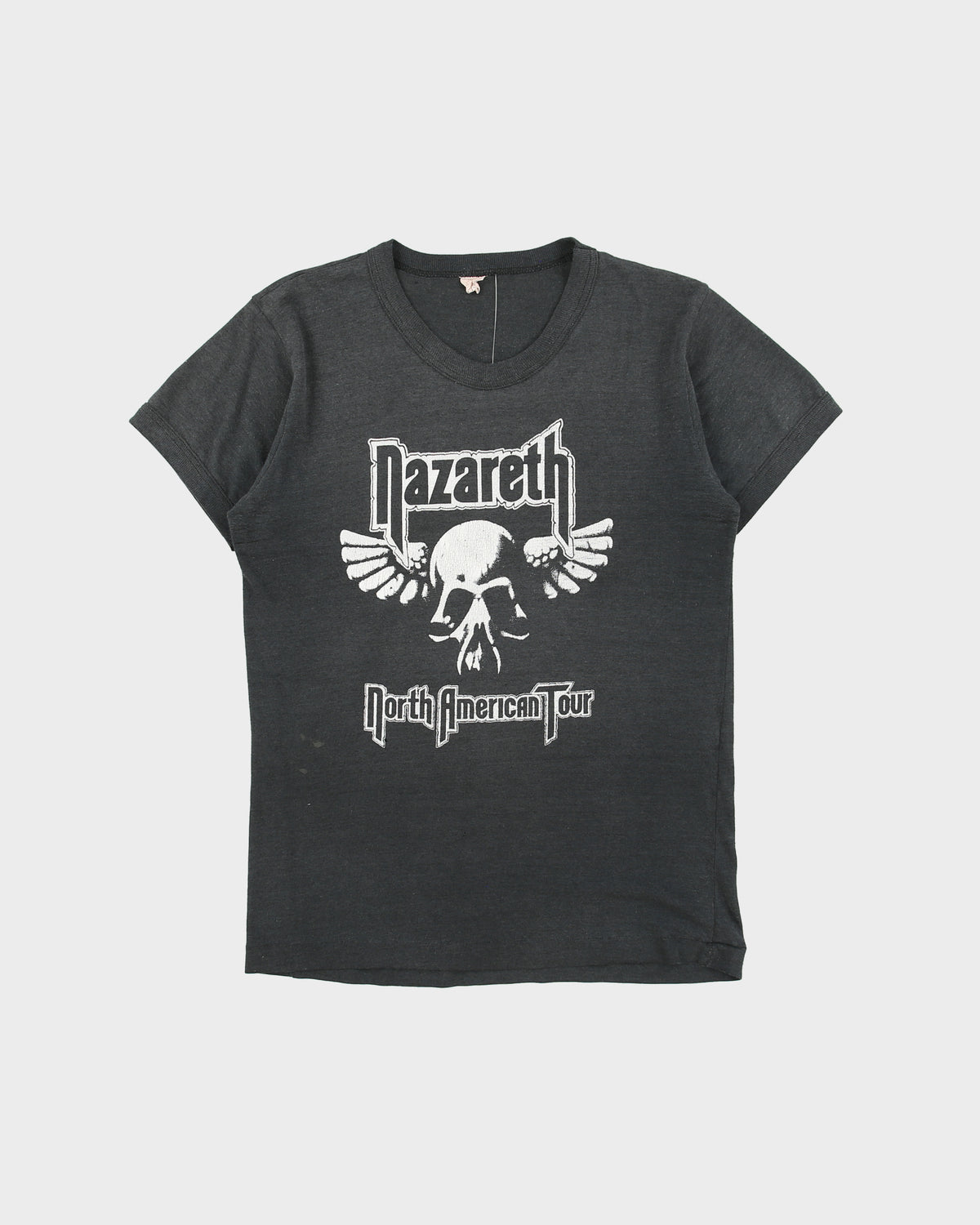 Vintage 1981 Nazareth North American Tour Single Stitch Made In USA Crewneck Ringer T-Shirt - S