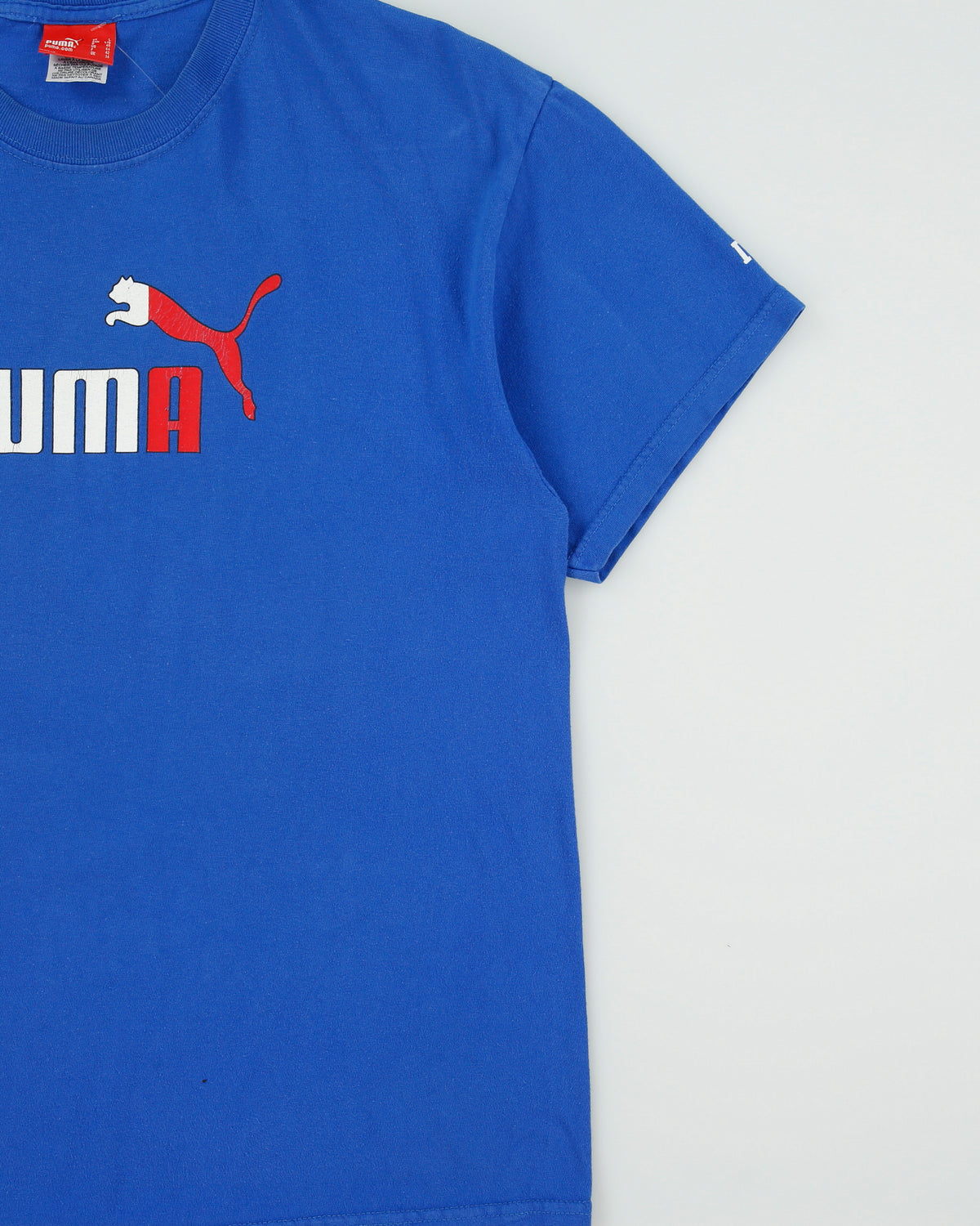 Vintage Y2K 00s Puma Italia Heavyweight Made In America Crewneck T-Shirt - L