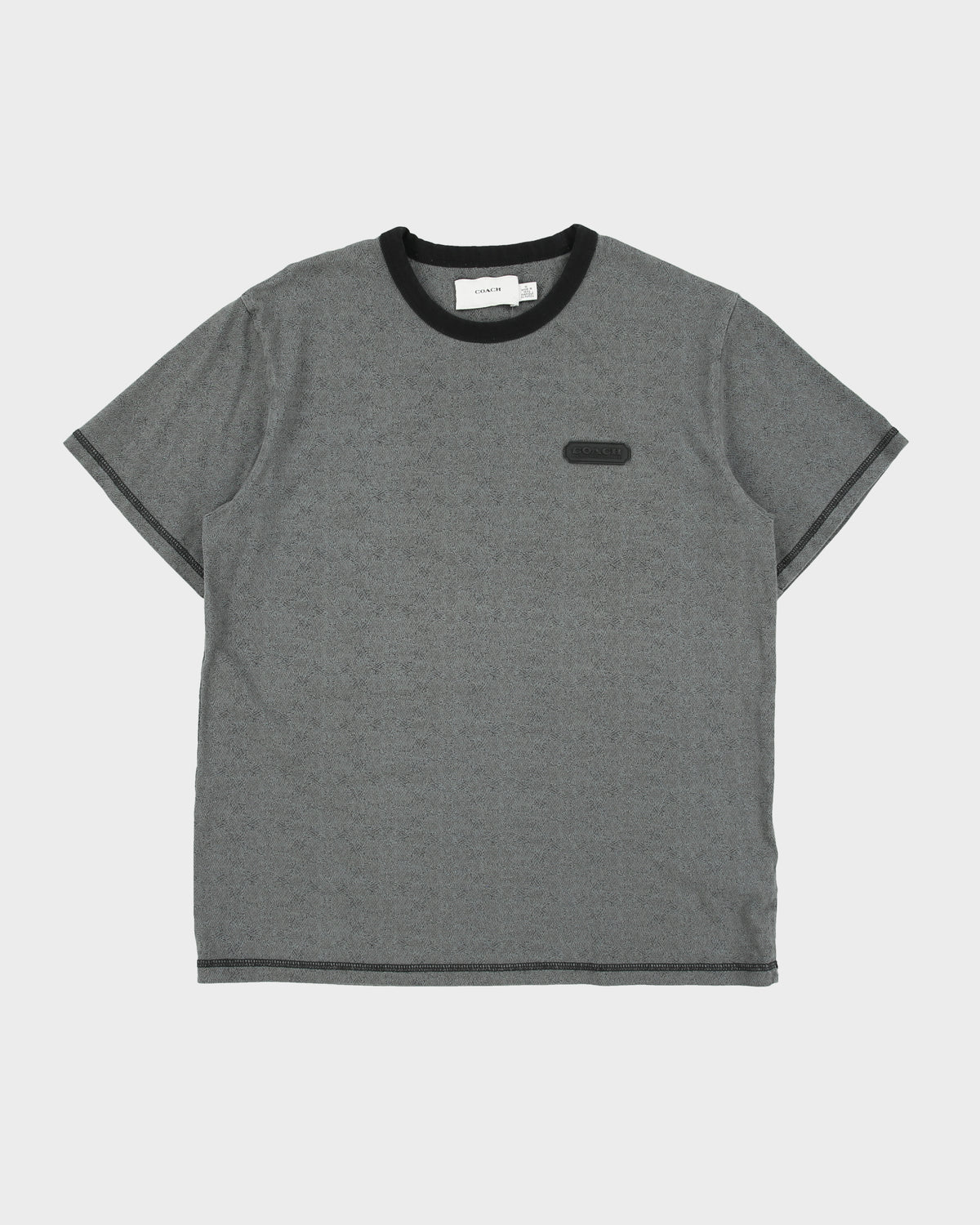 Coach Signature C Monogram Heavyweight Boxy Crewneck Logo T-Shirt - M