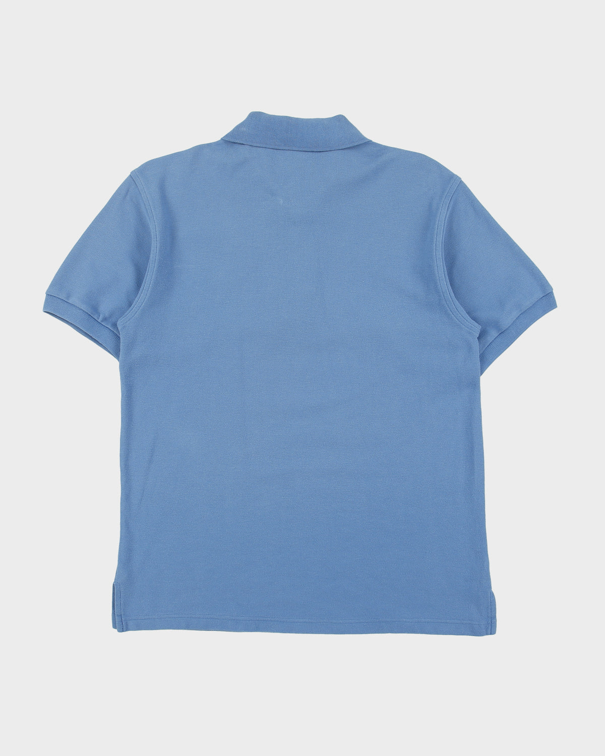Vintage 1990s Valentino Jeans Steel Blue Embroidered Short Sleeve Polo Shirt - M