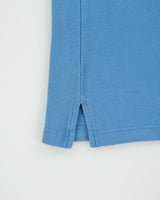 Vintage 1990s Valentino Jeans Steel Blue Embroidered Short Sleeve Polo Shirt - M