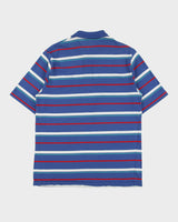 Vintage 1970s Grand Slam Penguin Muswingwear Striped Single Stitch Made In America Short Sleeve Polo Shirt - L