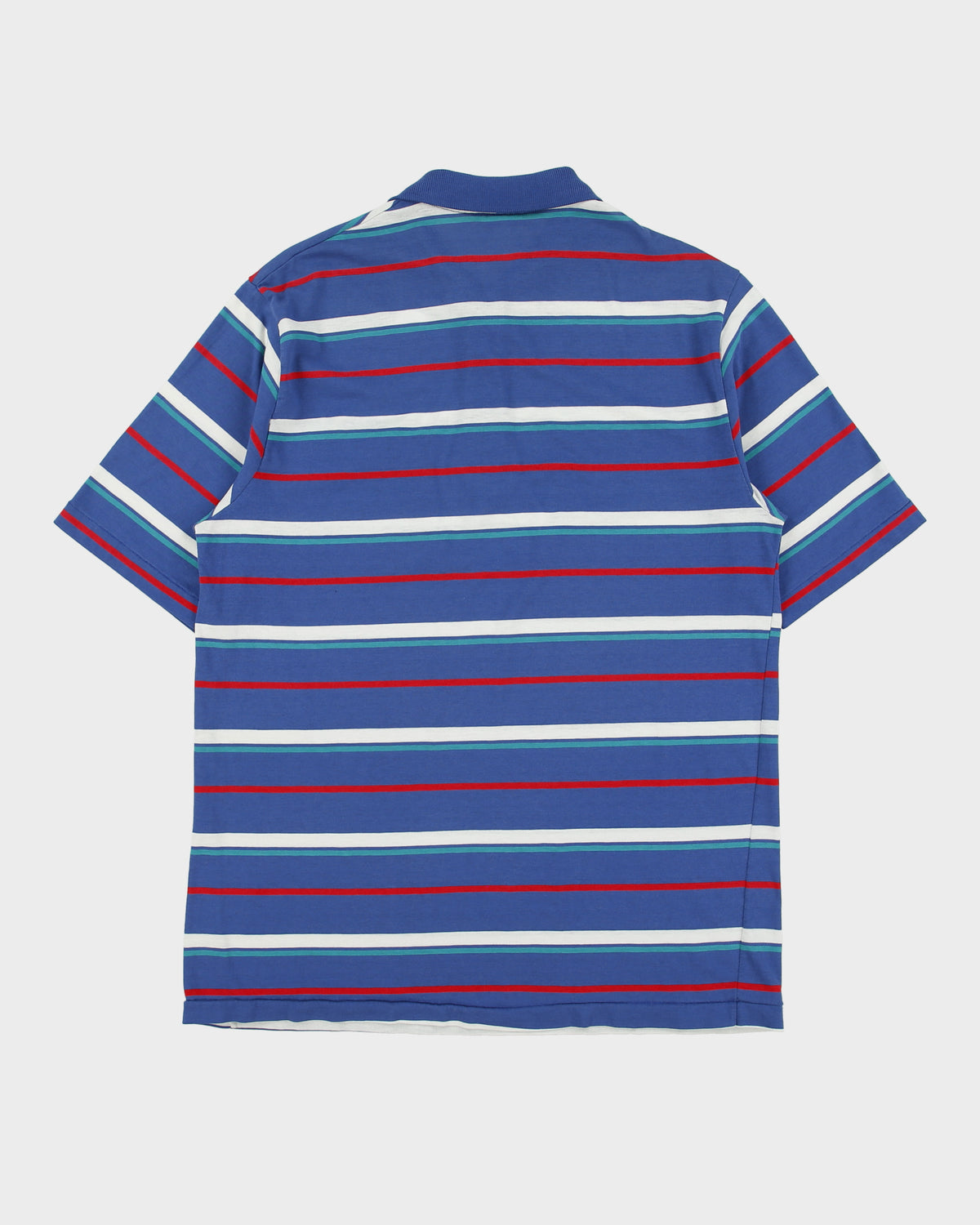 Vintage 1970s Grand Slam Penguin Muswingwear Striped Single Stitch Made In America Short Sleeve Polo Shirt - L