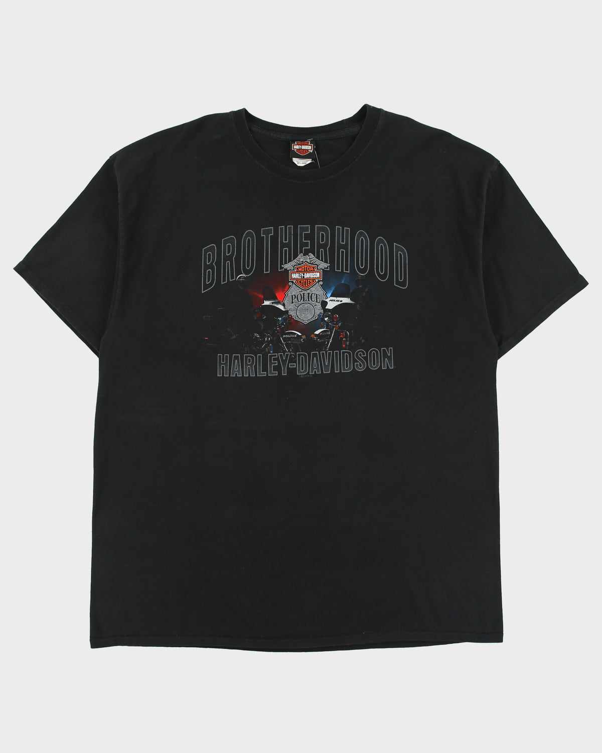Vintage Harley Davidson Brotherhood New Dehli India Hanes Beefy Heavyweight Crewneck T-Shirt - XXL