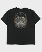 Vintage Harley Davidson Brotherhood New Dehli India Hanes Beefy Heavyweight Crewneck T-Shirt - XXL