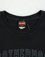 Vintage Harley Davidson Brotherhood New Dehli India Hanes Beefy Heavyweight Crewneck T-Shirt - XXL