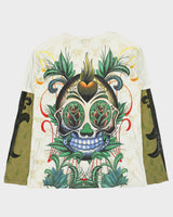 Vintage Y2K 00s Christian Audigier Tribal Made In USA AOP Layered Long Sleeve Crewneck T-Shirt - XL