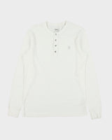 Vintage Y2K 00s Diesel Heavyweight Metal D Logo Long Sleeve Crewneck Henley T-Shirt - M