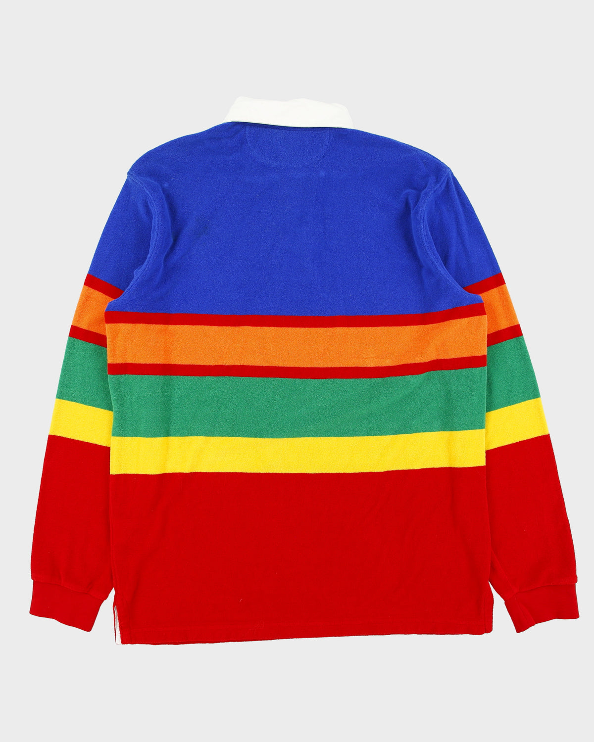 Vintage Polo Ralph Lauren Multicolour Striped Towel Long Sleeve Rugby - M