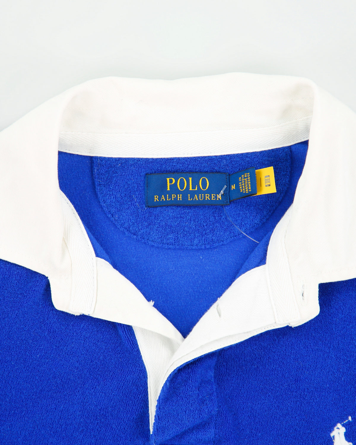 Vintage Polo Ralph Lauren Multicolour Striped Towel Long Sleeve Rugby - M