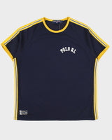 Vintage Y2K 00s Polo Sport Ralph Lauren Heavyweight Embroidered Action-Crafted Crewneck Ringer T-Shirt - XL