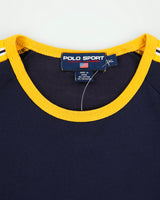 Vintage Y2K 00s Polo Sport Ralph Lauren Heavyweight Embroidered Action-Crafted Crewneck Ringer T-Shirt - XL