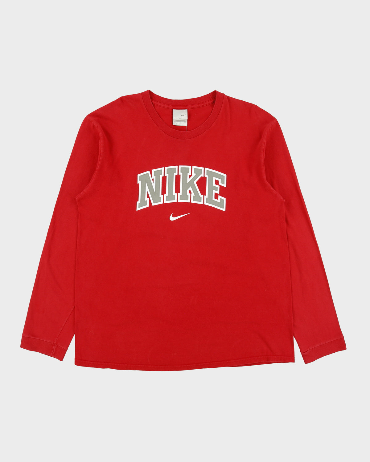 Vintage Y2K 00s Nike Heavyweight Spellout Silver Tag Crewneck T-Shirt - XL