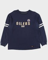 Vintage Y2K 00s Edmonton Oilers Heavyweight Embroidered NHL Crewneck T-Shirt - XL