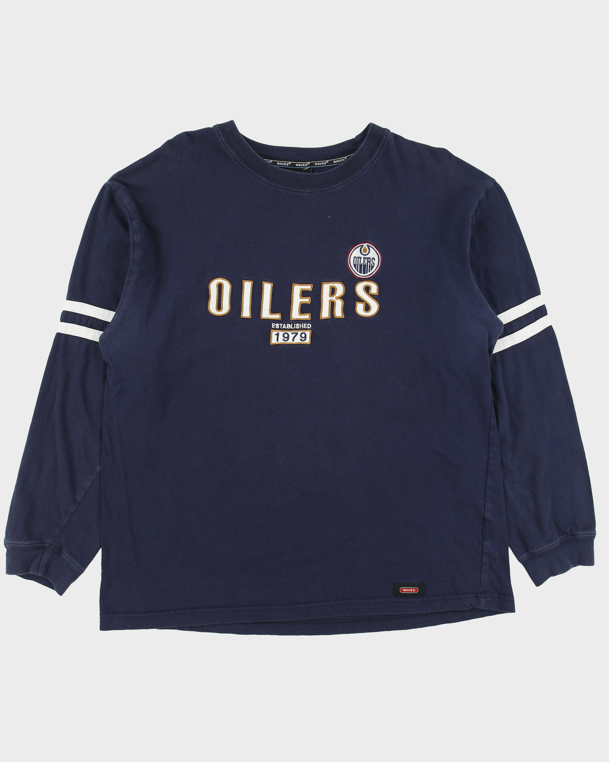 Vintage Y2K 00s Edmonton Oilers Heavyweight Embroidered NHL Crewneck T-Shirt - XL