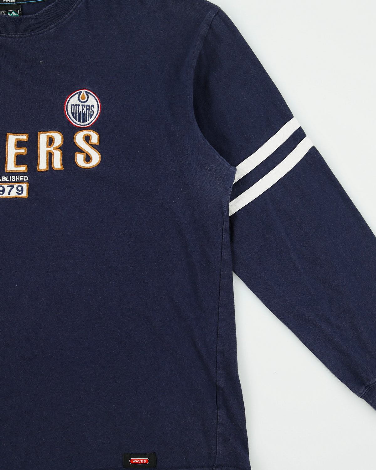 Vintage Y2K 00s Edmonton Oilers Heavyweight Embroidered NHL Crewneck T-Shirt - XL