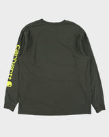 Vintage Carhartt Khaki Heavyweight Logo Sleeve Original Fit Crewneck T-Shirt - L