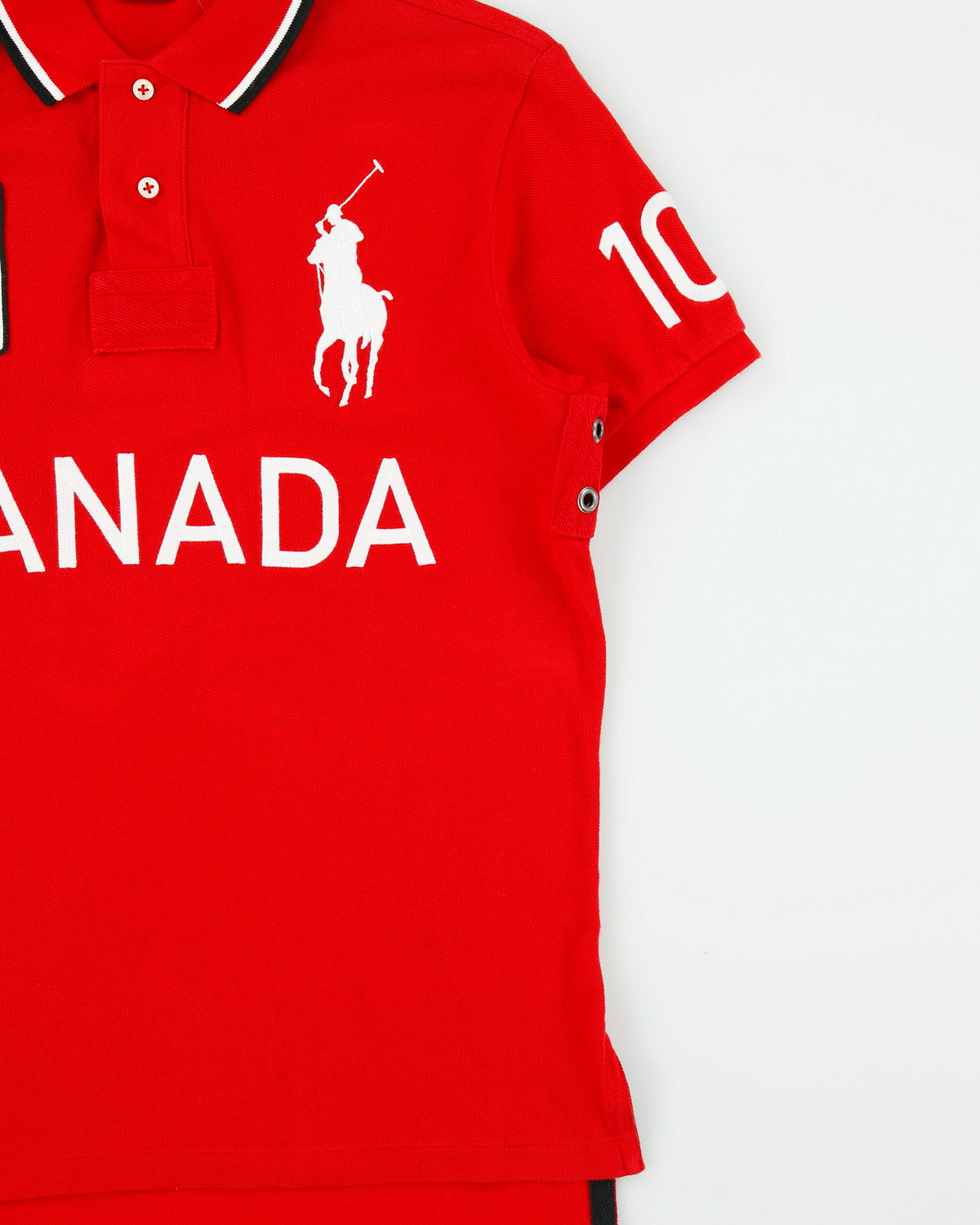 Vintage Polo Ralph Lauren Big Pony 2010 Olympics Team Canada Custom Fit Short Sleeve Polo Shirt - M