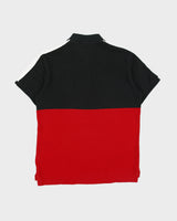 Vintage Polo Ralph Lauren Big Pony Crest Striped Custom Slim Fit Short Sleeve Polo Shirt - M
