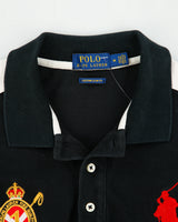 Vintage Polo Ralph Lauren Big Pony Crest Striped Custom Slim Fit Short Sleeve Polo Shirt - M