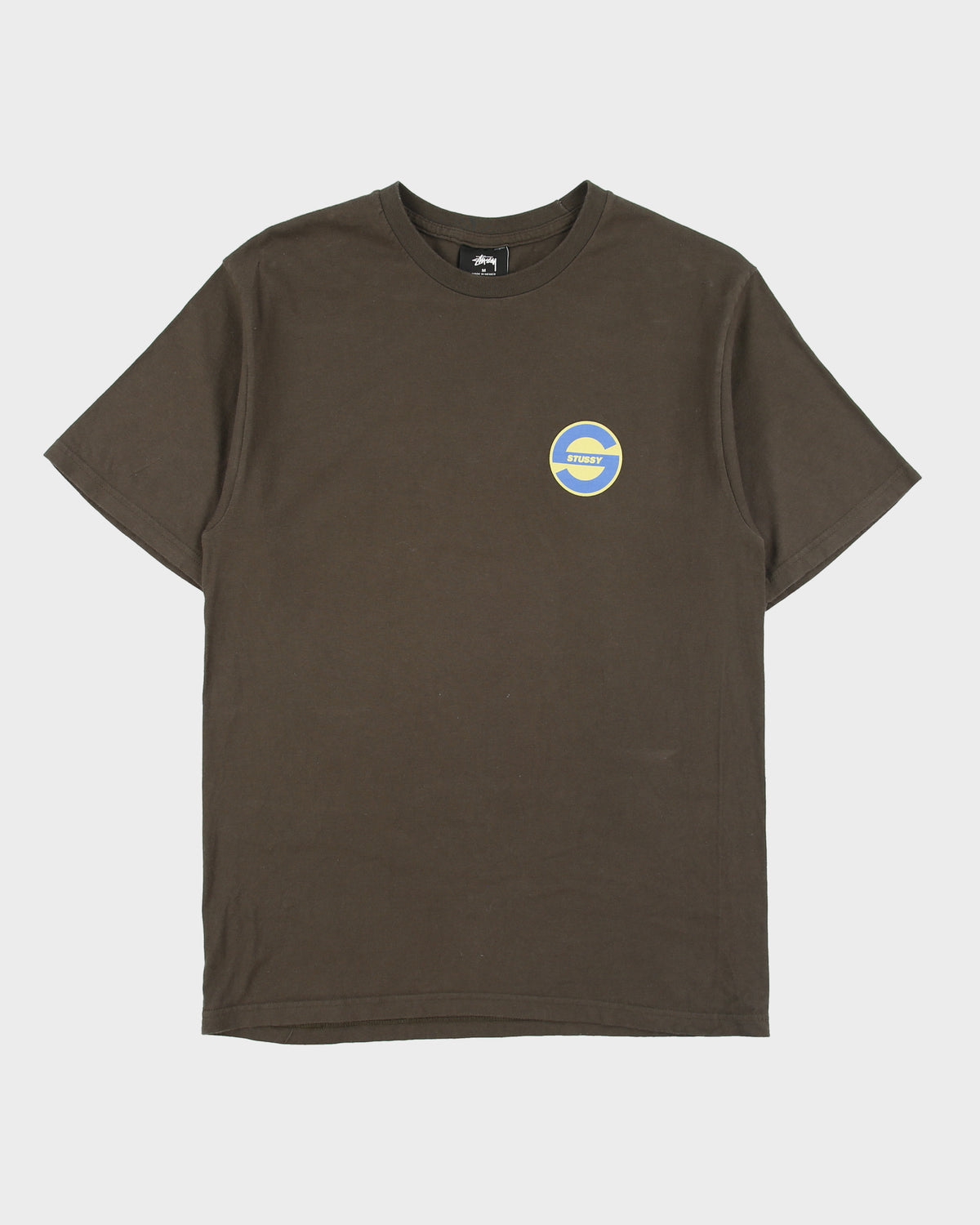 Stussy Underground Disk Logo Heavyweight Crewneck T-Shirt - M