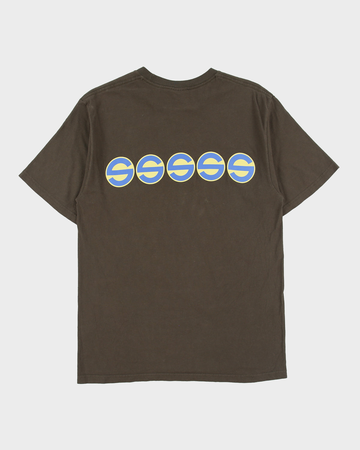 Stussy Underground Disk Logo Heavyweight Crewneck T-Shirt - M