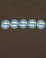 Stussy Underground Disk Logo Heavyweight Crewneck T-Shirt - M