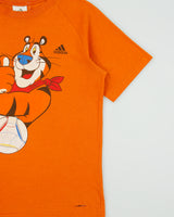 Vintage 1999 Adidas Kellogs Tony The Tiger Frosted Flakes Climalite Made In Canada Crewneck T-Shirt - L