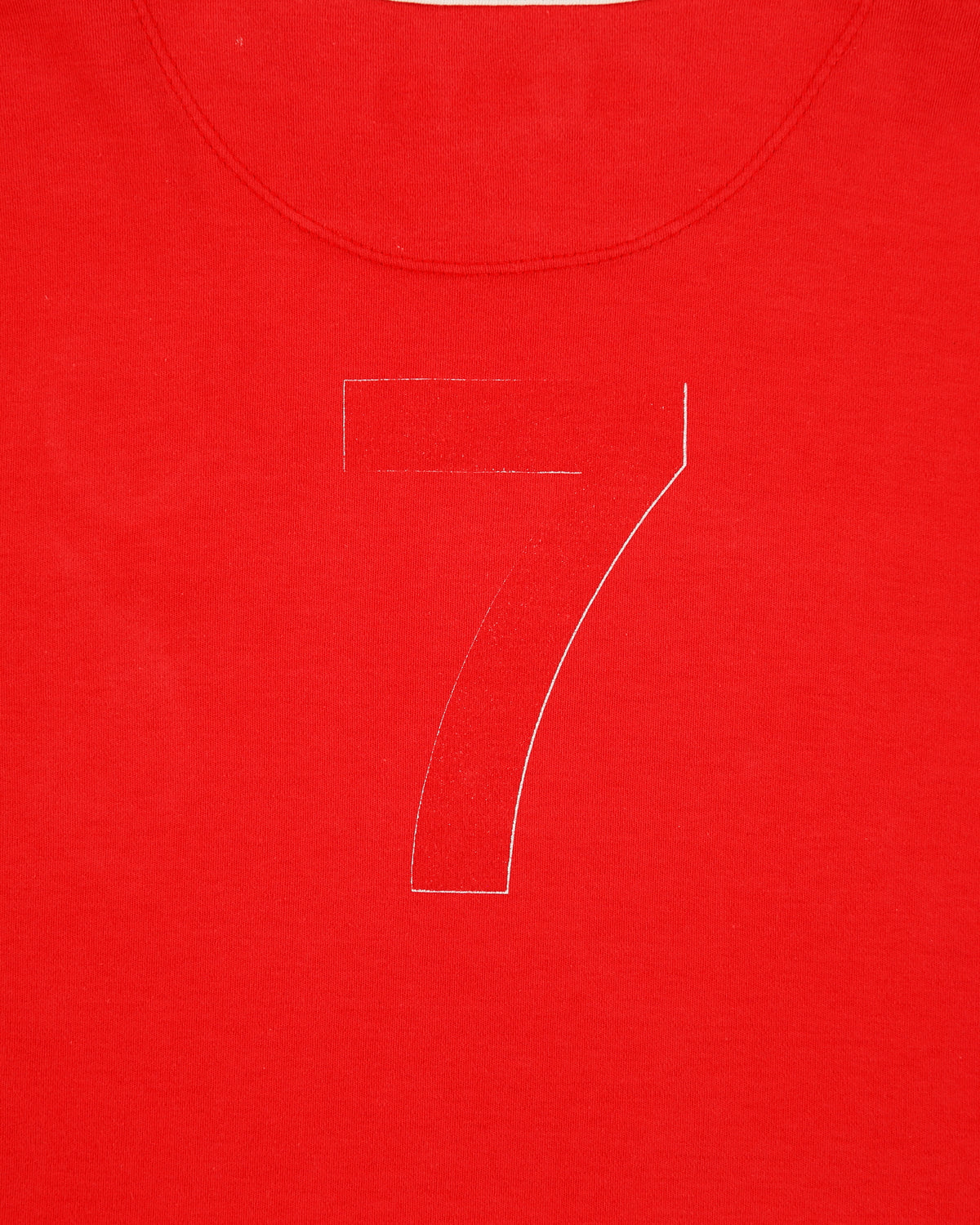 Vintage Y2K 00s French Connection England Football 'Bend It Like FCUK' Heavyweight Crewneck Ringer T-Shirt - M