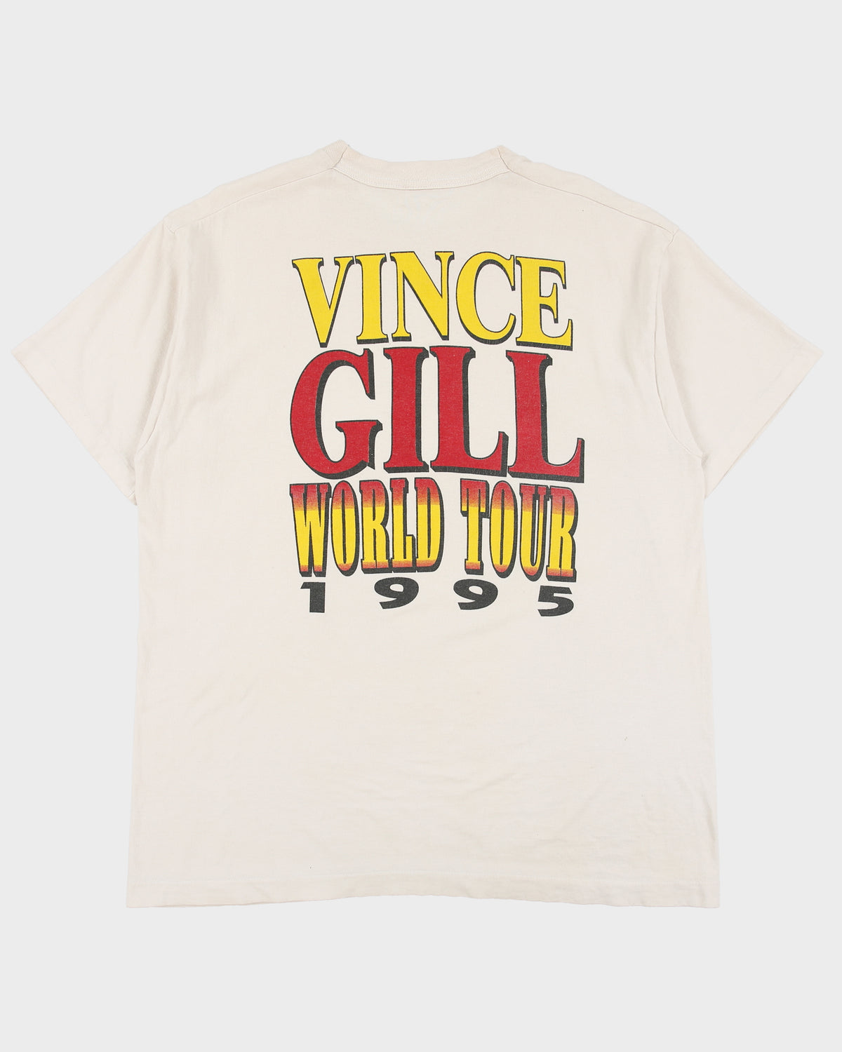 Vintage 1995 Vince Gill When Love Finds You World Tour Heavyweight Made In USA Single Stitch Crewneck T-Shirt - XL