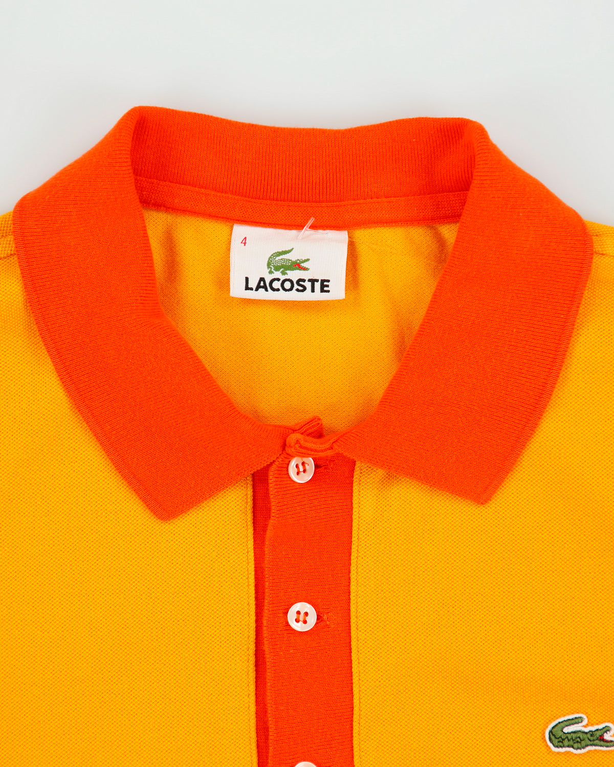 Vintage Y2K 00s Lacoste Two-Tone Classic Pique Short Sleeve Polo Shirt - M