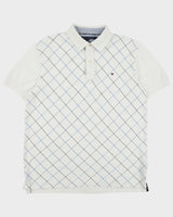 Vintage Tommy Hilfiger Check Classic Fit Short Sleeve Polo Shirt - L
