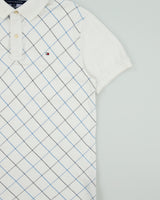 Vintage Tommy Hilfiger Check Classic Fit Short Sleeve Polo Shirt - L