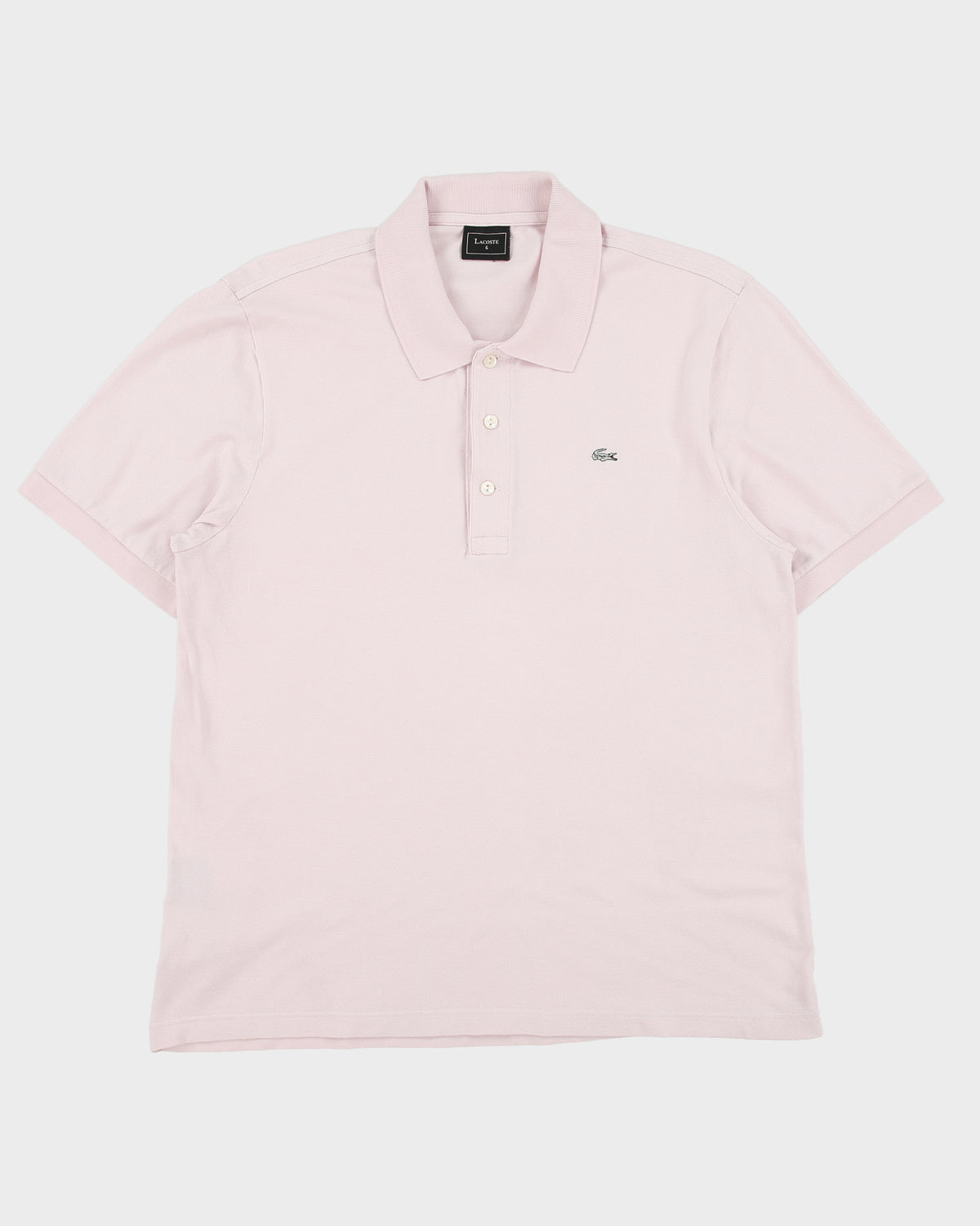 Vintage Y2K 00s Lacoste Baby Pink Limited Edition Silver Croc Short Sleeve Polo Shirt - XL